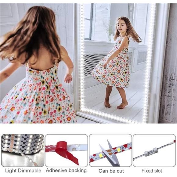 13ft/4M Led Vanity Mirror Lights Kit Bendable NO NEED TO CUT Vanity MakeupMirror - Picture 3 of 6